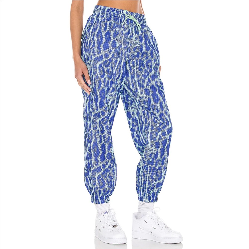 Nike Blue and White Patterned Track Pants